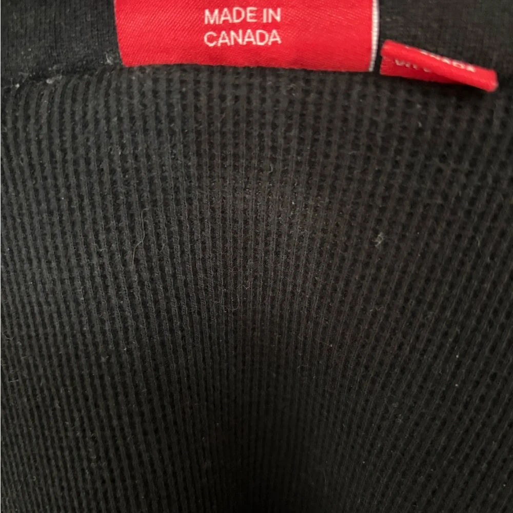 Supreme Black Zip Up Hoodie with Red Script Tag - Picture 6 of 7